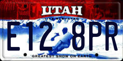 UT license plate E128PR