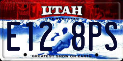 UT license plate E128PS
