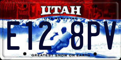 UT license plate E128PV