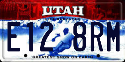 UT license plate E128RM