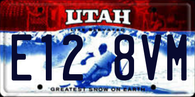 UT license plate E128VM
