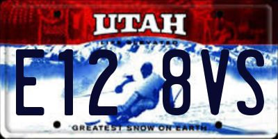 UT license plate E128VS