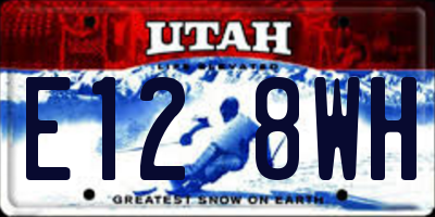 UT license plate E128WH