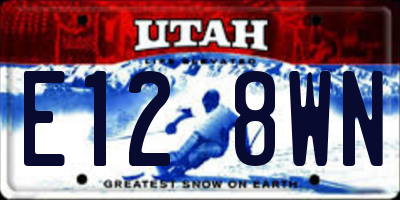 UT license plate E128WN