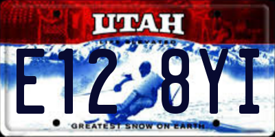 UT license plate E128YI