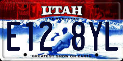 UT license plate E128YL
