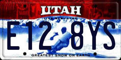 UT license plate E128YS