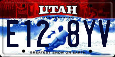 UT license plate E128YV