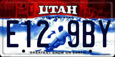 UT license plate E129BY