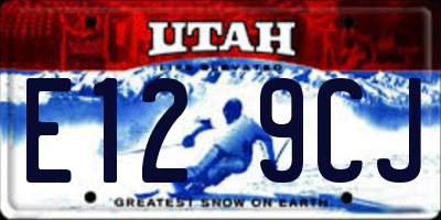 UT license plate E129CJ