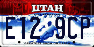 UT license plate E129CP