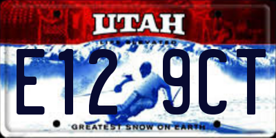 UT license plate E129CT