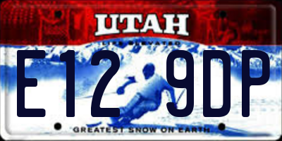 UT license plate E129DP