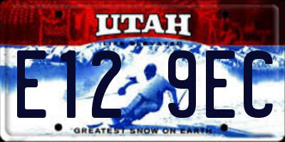 UT license plate E129EC