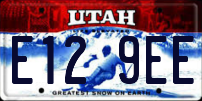 UT license plate E129EE