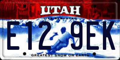 UT license plate E129EK