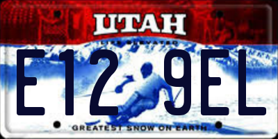 UT license plate E129EL