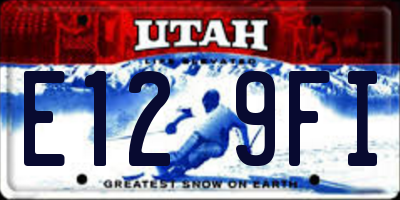 UT license plate E129FI