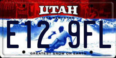 UT license plate E129FL