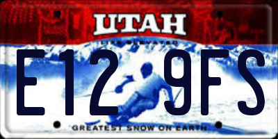 UT license plate E129FS