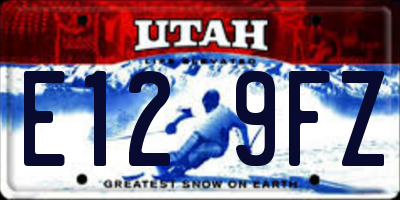 UT license plate E129FZ