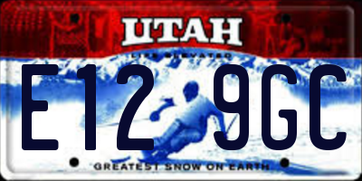 UT license plate E129GC