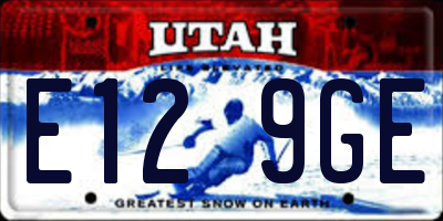 UT license plate E129GE