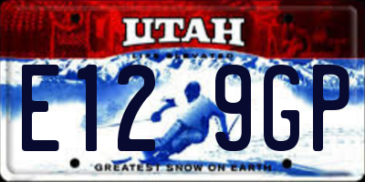 UT license plate E129GP