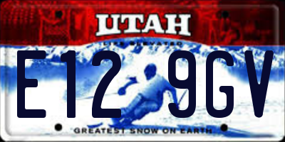UT license plate E129GV