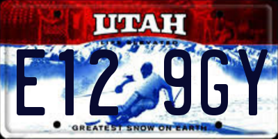 UT license plate E129GY