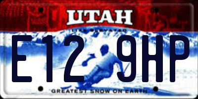 UT license plate E129HP