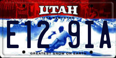 UT license plate E129IA