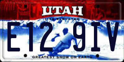 UT license plate E129IV