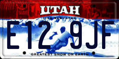 UT license plate E129JF