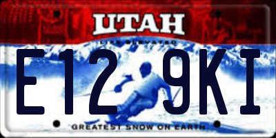 UT license plate E129KI