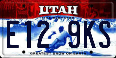 UT license plate E129KS