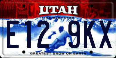 UT license plate E129KX
