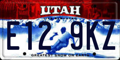 UT license plate E129KZ