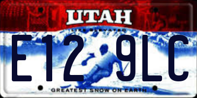 UT license plate E129LC