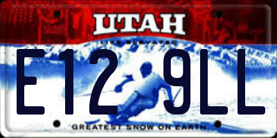 UT license plate E129LL