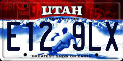 UT license plate E129LX
