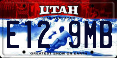 UT license plate E129MB