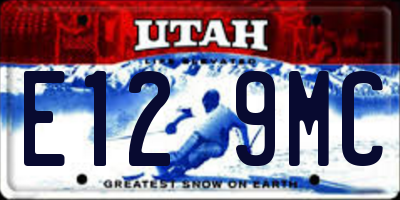 UT license plate E129MC