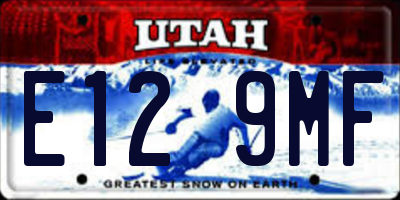 UT license plate E129MF