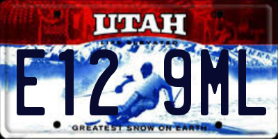 UT license plate E129ML