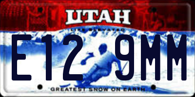 UT license plate E129MM