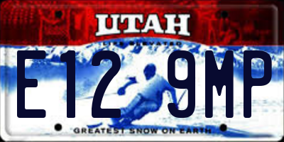 UT license plate E129MP