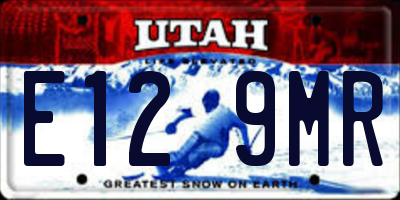 UT license plate E129MR