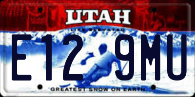 UT license plate E129MU
