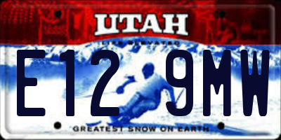 UT license plate E129MW